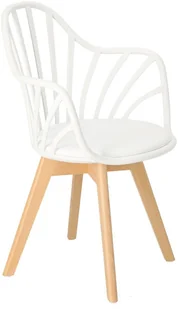 Intesi Krzesło Sirena z podłokietnikami białe - Krzesła - miniaturka - grafika 2