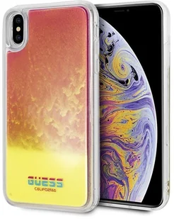 Guess California - Etui iPhone Xs Max Glow in the Sand/Pink - Etui i futerały do telefonów - miniaturka - grafika 3