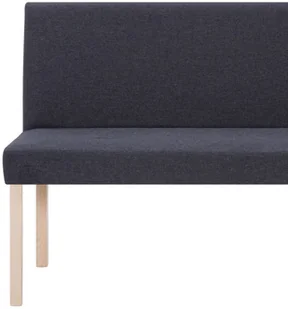 vidaXL Ławka, 139,5 cm, ciemnoszara, poliester vidaXL - Ławki do przedpokoju - miniaturka - grafika 15