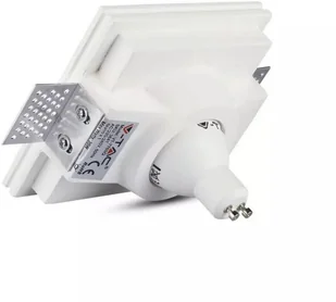 v-tac Oprawa Oczko V-TAC GIPS GU10 Wpuszczane Okrągła 120x120 Biała VT-776 - Oprawy, klosze i abażury - miniaturka - grafika 5