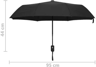 vidaXL Lumarko Parasolka automatyczna, czarna, 95 cm 149144 - Wieszaki i stojaki - miniaturka - grafika 6