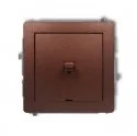 Wyłączniki światła i elektryczne - KARLIK Mechanizm łącznika jednobiegunowego w stylu amerykańskim brązowy metalik KARLIK DECO 9DWPUS-1 - miniaturka - grafika 1