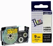 Papier do drukarek - Casio Taśma zamiennik XR-9YW1, 9mm x 8m czarny druk / żółty podkład - miniaturka - grafika 1