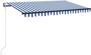 VidaXL Lumarko Automatycznie zwijana markiza, 400 x 350 cm, niebiesko-biała! 3069186 VidaXL - Markizy - miniaturka - grafika 2