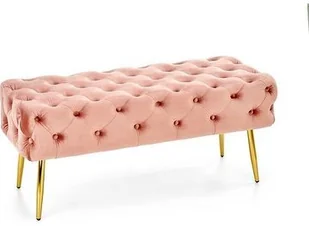 Halmar Ławka Athena 45x100x40 Różowy/Złoty V-CH-ATHENA-RÓŻOWY - Ławki do przedpokoju - miniaturka - grafika 2