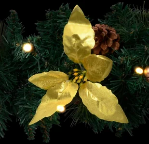 vidaXL Świąteczna girlanda z lampkami LED zielona 2,7 m PVC 320971 - Ozdoby bożonarodzeniowe - miniaturka - grafika 4