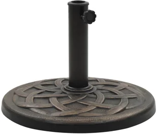 vidaXL Podstawa pod parasol ogrodowy, okrągła, żywica, 19 kg, brąz - Pozostałe meble ogrodowe - miniaturka - grafika 3