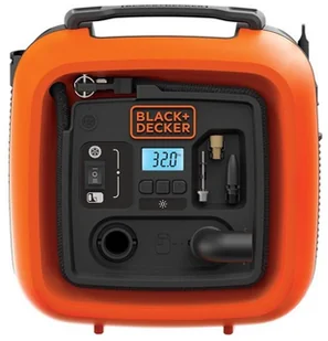 Black&Decker Black + Decker 11.0 Bar/12 V-sprężarki/pompa powietrza (160psi, do opon, piłki, wózki inwalidzkie, etc., z 2 trybów działania i tryb abpump, asi400, 12 V) ASI400-XJ - Sprężarki i kompresory - miniaturka - grafika 2