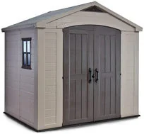 Keter Domek narzędziowy Factor, kremowy, 256,5x182x243 cm - Altany ogrodowe - miniaturka - grafika 3
