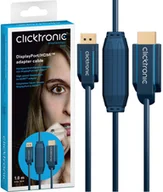 Kable - ClickTronic Kabel Display Port DP - HDMI 10m - miniaturka - grafika 1