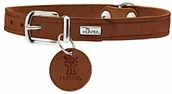 Obroże dla psów - Hunter Aalborg, obroża dla psa z miękkiej skóry bydlęcej, 60, koniak - miniaturka - grafika 1