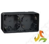 Klawisze i ramki - Schneider Electric MUREVA STYL Podstawa naścienna 2 podwójna pozioma IP55 antracyt MUR37914 MUR37914/SCH - miniaturka - grafika 1