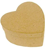 Decoupage - Decopatch Art déco Patch bt001o Box kwadratowy kształt z fotohalterung z kartonu z masy papierniczej, 7 x 7 x 7 cm, do ozdabiania, nadaje się idealnie do Twoich ozdoba do mieszkania, brązowy serce BT502O - miniaturka - grafika 1