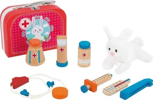 Small Foot Drewniany kuferek małego weterynarza 10864 Small Foot 724811 - Zabawy w naśladowanie dorosłych - miniaturka - grafika 2