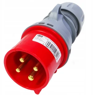 PCE Wtyczka przenośna 32A 400V 3P+Z IP44 bezśrubowe podłączenie 024-6TT - Kostki, złączki, wtyczki - miniaturka - grafika 3