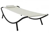 Leżaki ogrodowe - Kremowa leżanka ogrodowa L5-Z76 - miniaturka - grafika 1