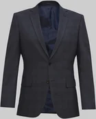 Marynarki męskie - Borgio Marynarka do zestawu affori grafit slim fit - miniaturka - grafika 1