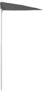 vidaXL Półokrągły parasol ogrodowy na słupku, 180x90 cm, antracytowy vidaXL - Parasole ogrodowe - miniaturka - grafika 6
