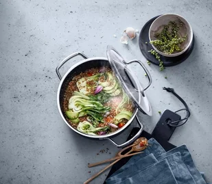 WMF Garnek nisk 24 cm,platynowy,Fusiontec Mineral 0514685290 - Garnki - miniaturka - grafika 6