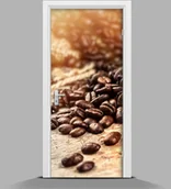Naklejki na drzwi i meble - Okleina samoprzylepna na drzwi Ziarna kawy - miniaturka - grafika 1
