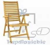 Fotele i krzesła ogrodowe - Divero Drewniane krzesło regulowane T - drewno tekowe - miniaturka - grafika 1