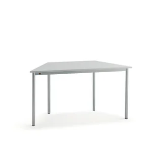 AJ Produkty Biurko SONITUS TRAPETS, 1200x600x720 mm, szary laminat, szary aluminium - Meble do szkół i przedszkoli AJ Produkty Biurko SONITUS TRAPETS, 1200x600x720 mm, szary laminat, szary aluminium - Meble do szkół i przedszkoli - miniaturka - grafika 1