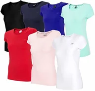 Koszulki sportowe damskie - 4F NOSH4-TSD001-27M Koszulka Damski, Szary NOSH4-TSD001-27M - miniaturka - grafika 1