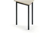 Meble do szkół i przedszkoli - AJ Produkty Biurko SONITUS TRIANGEL, 700x600x720 mm, brzoza laminat, antracyt - miniaturka - grafika 1