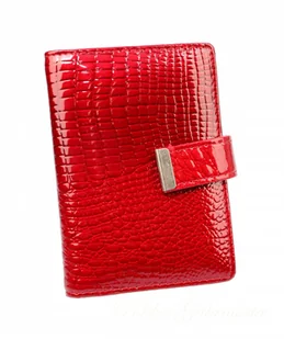 Jennifer Jones Etui Na Karty Dokumenty JENNIFER JONES Wizytownik Pionowy Z Zapięciem Skóra Naturalna Lakierowana JJ5244 - Etui na dokumenty i karty - miniaturka - grafika 4