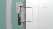 Półki łazienkowe - Hansgrohe XtraStoris Rock Wnęka ścienna do wyłożenia płytkami 30x15 cm stal szlachetna szczotkowana 56088800 - miniaturka - grafika 1