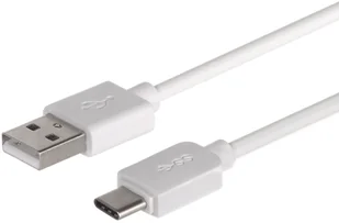 Maclean mctv-831 USB przewód przewód przyłączeniowy C-wtyczka na wtyk A kablem Super Speed 1 m, biały MCTV-831 - Kable USB - miniaturka - grafika 2