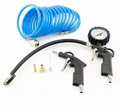 Narzędzia warsztatowe - Geko Zestaw sprężonego powietrza 6-częściowy Wąż spiralny do pompowania opon, 5 m, akcesoria G01167 - miniaturka - grafika 1