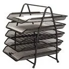 Przybory szkolne - Q-CONNECT Zestaw na biurko 5 szuflad metalowy czarny PBS Connect Polska - miniaturka - grafika 1