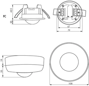 BEG BRUCK ELECTRONIC BL2-1C-FC,czujnik ruchu i obecności IP23, 1000W, IR, p/t - Czujniki ruchu i zmierzchu - miniaturka - grafika 2
