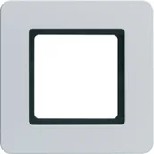 Klawisze i ramki - Hager Polo sp. z o.o. Q.7 Ramka 1-krotna do modułu podświetlenia LED, aluminium 10116174 - miniaturka - grafika 1