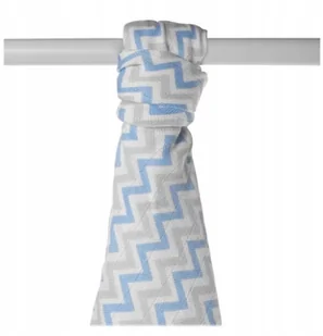 XKKO Ręcznik bambusowy XKKO BMB 90x100 - Baby Blue Chevron BMB090045 - Akcesoria do karmienia - miniaturka - grafika 2
