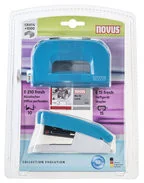 Novus Zestaw biurowy zszywacz i dziurkacz, niebieski - Zszywacze biurowe - miniaturka - grafika 2