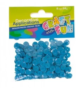 Craft With Fun Cekiny, niebieskie metaliczne kółka 8 mm - Scrapbooking - miniaturka - grafika 2