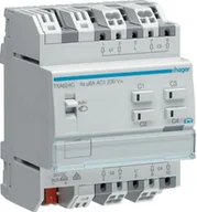 Systemy inteligentnych domów - Hager KNX easy sterowniki żaluzjowe roletowe 4-krotny 230 V AC TXA624C TXA624C - miniaturka - grafika 1