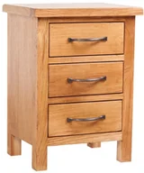 Szafki nocne - vidaXL Dębowa szafka nocna z 3 szufladami 40 x 30 54 cm - miniaturka - grafika 1