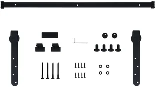 VidaXL Lumarko System do montażu drzwi przesuwnych, stal węglowa, 122 cm 148016 VidaXL - Akcesoria do drzwi - miniaturka - grafika 5