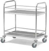 Inne urządzenia handlowo-usługowe - AJ Wózek z dwiema półkami stal nierdzewna 100kg 860x540x925 mm 27003 - miniaturka - grafika 1