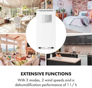 Klarstein Iceblock Ecosmart 9, klimatyzator 3 w 1, 9000 BTU, sterowanie przy użyciu aplikacji, biały ACO16-IceblockEcs9 W - Klimatyzatory - miniaturka - grafika 6