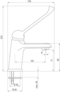 Deante Avis Vital Bateria umywalkowa stojąca BGV 020C [14849841] - Baterie umywalkowe - miniaturka - grafika 4