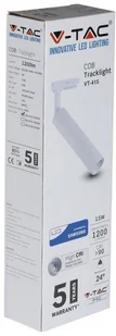 v-tac Oprawa 15W LED V-TAC Track Light SAMSUNG CHIP CRI90+ Biała VT-415 5000K 1200lm - Oprawy, klosze i abażury - miniaturka - grafika 5