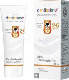 Dentissimo Kids Toothpaste - Pasta dla dzieci 2-6 lat z naturalnym karmelem, 50 ml Pas000205 - Pasty do zębów - miniaturka - grafika 2