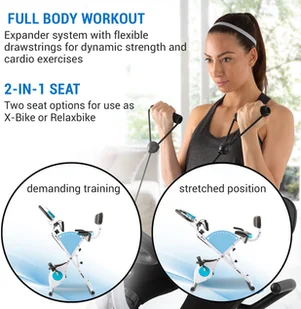 Capital Sports Capital Sports Azura M3 Pro Trenażer domowy, elastyczne taśmy, napęd paskowy, kolor czarny FIT17-Azura Plus - Trenażery rowerowe - miniaturka - grafika 3