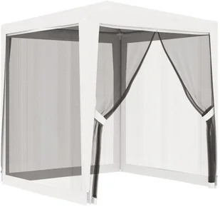vidaXL Namiot imprezowy z 4 siatkowymi ściankami, 2x2 m, biały - Pawilony ogrodowe - miniaturka - grafika 8
