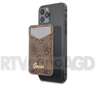 Guess 4G Magnetic Cardslot GUWMS4GTLBR brązowy GUWMS4GTLBR - Etui i futerały do telefonów - miniaturka - grafika 2