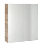 Szafki łazienkowe - Aqualine VEGA szafka z lustrem, 60x70x18cm, dąb platin VG860 - miniaturka - grafika 1